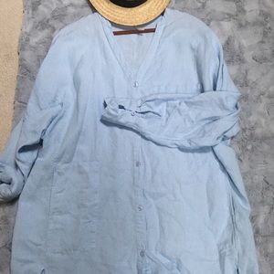 Free people oversized button down